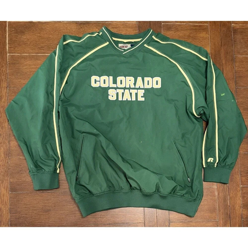 Vintage Colorado State Rams Men’s Size L Team Issued Russell Athletic Pullover